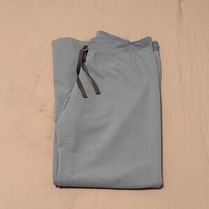 Medium dusty blue FIGS Livingston scrub pants